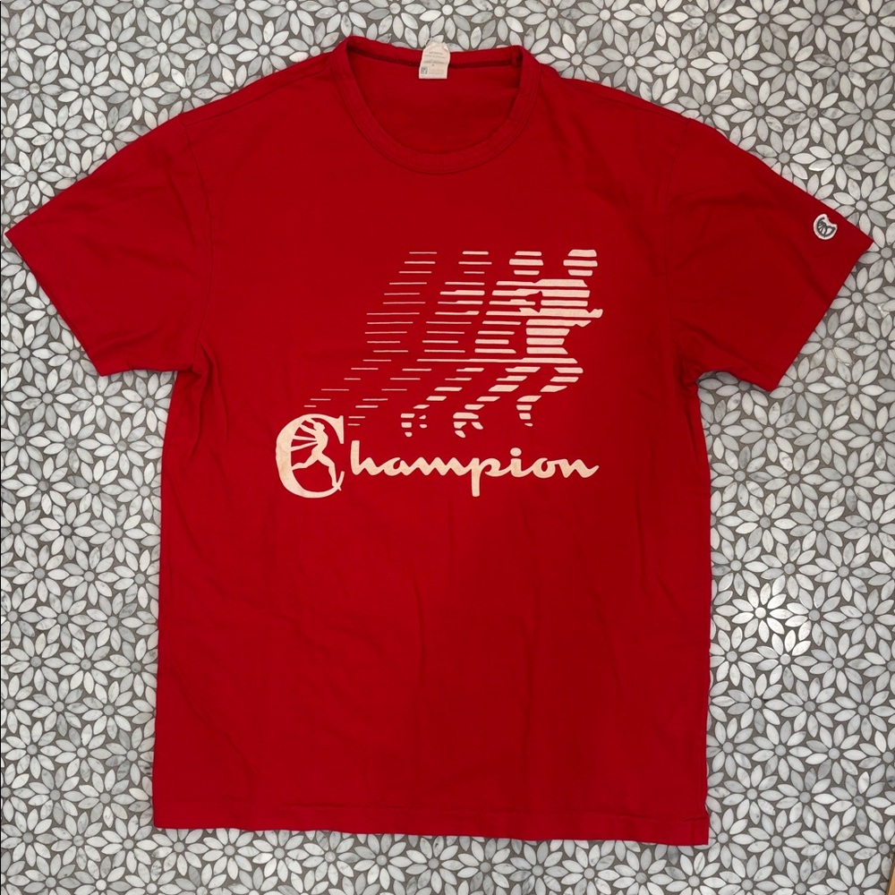 Men's Todd Snyder x Champion Tshirt in Red Runner, Size M
